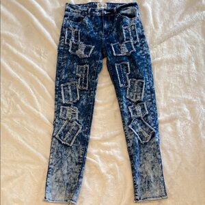 L&B Blue Denim with Red Stitching